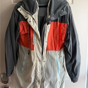 FP Movement by Free People Colorblock Jacket - Gray, Red, Cream